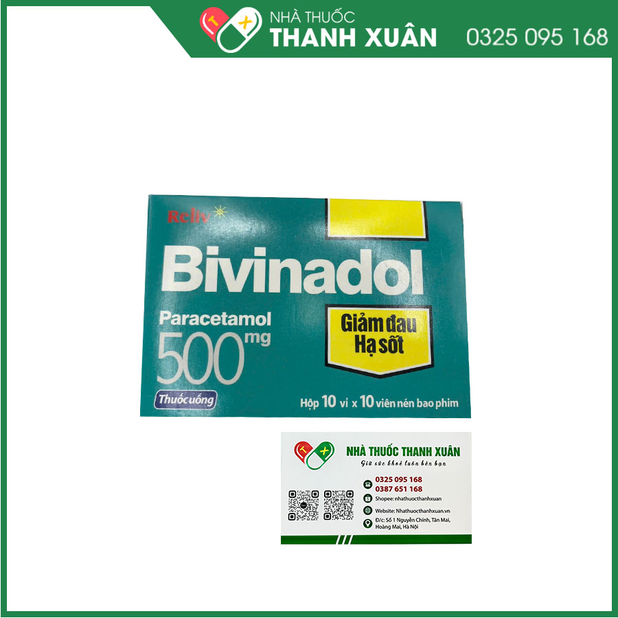 Bivinadol 500mg thuốc giảm đau hạ sốt